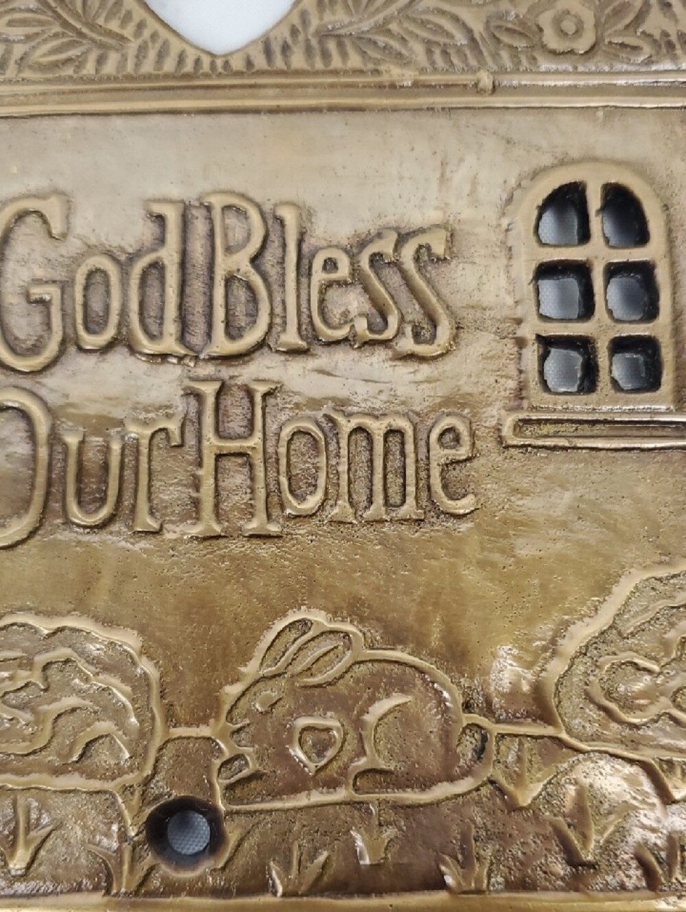 Gold 'God Bless Our Home' Decorative Plaque - Picture 4 of 5